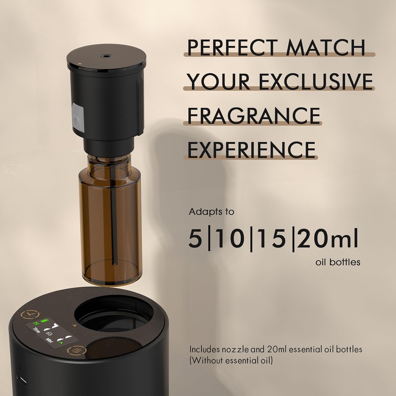 Thumbnail 6 de DOQASOO Waterless Diffuser for Essential Oils — Portable Battery-Operated Aromatherapy Diffuser