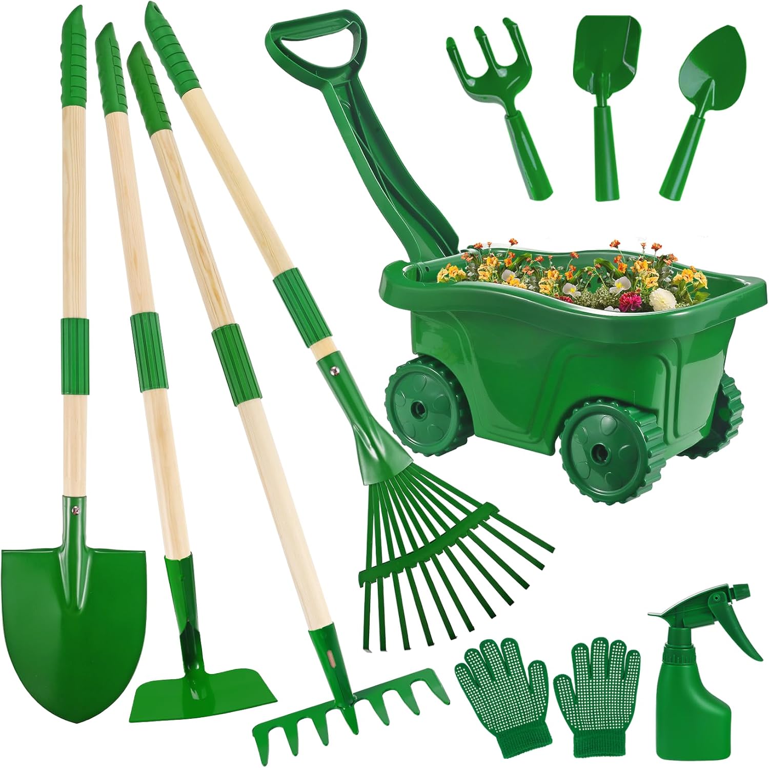 Detalle de Duckura Kids Garden Tools 10-Piece Set 27.5in
