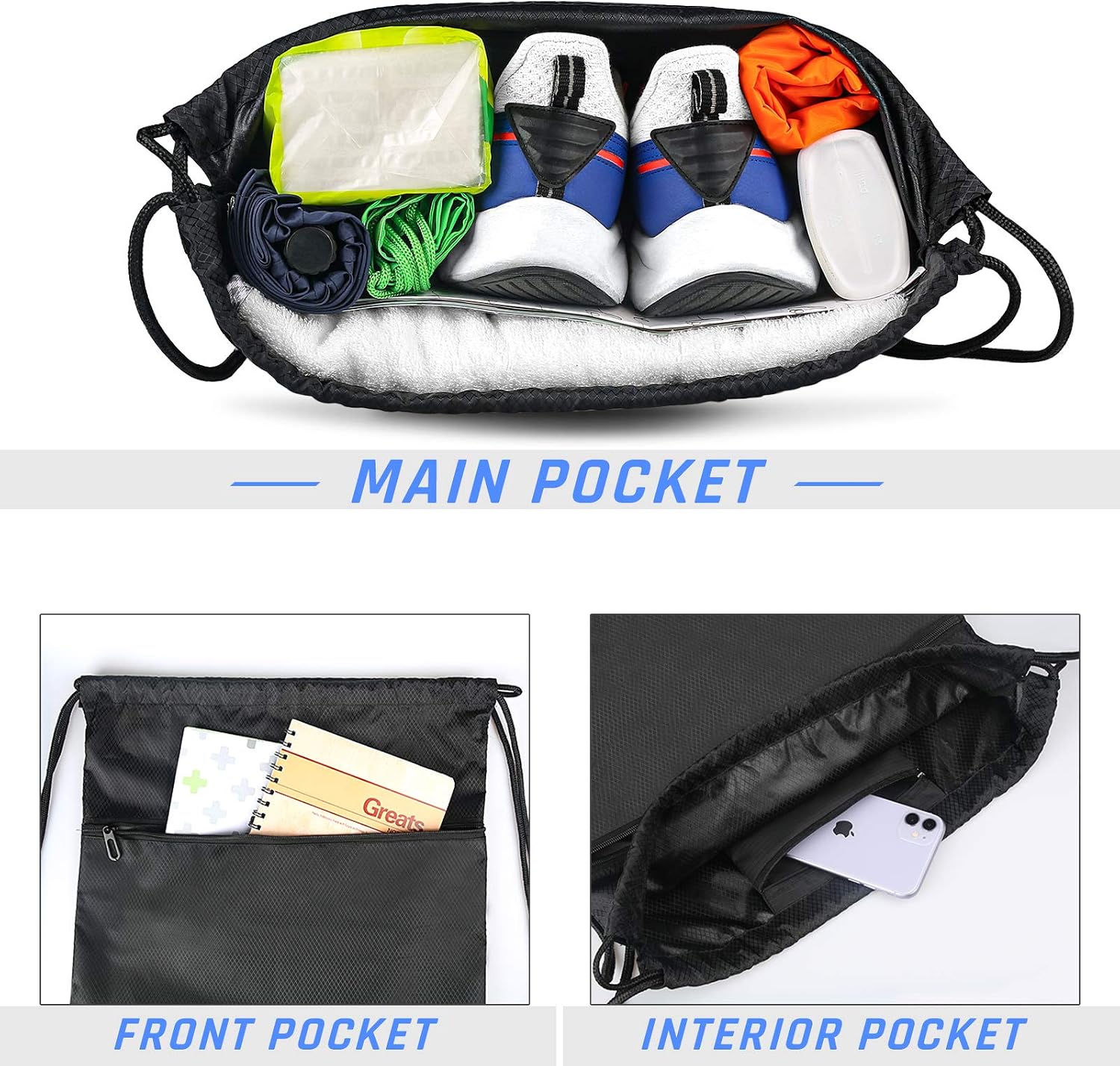 Detalle de CHEPULA Drawstring Gym Bag 50x42cm