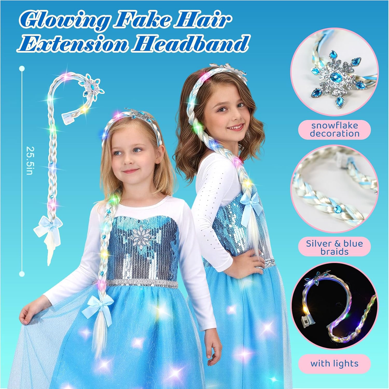 Detalle 2 de Meland Princess Dress Up Light Up Costume 3-10