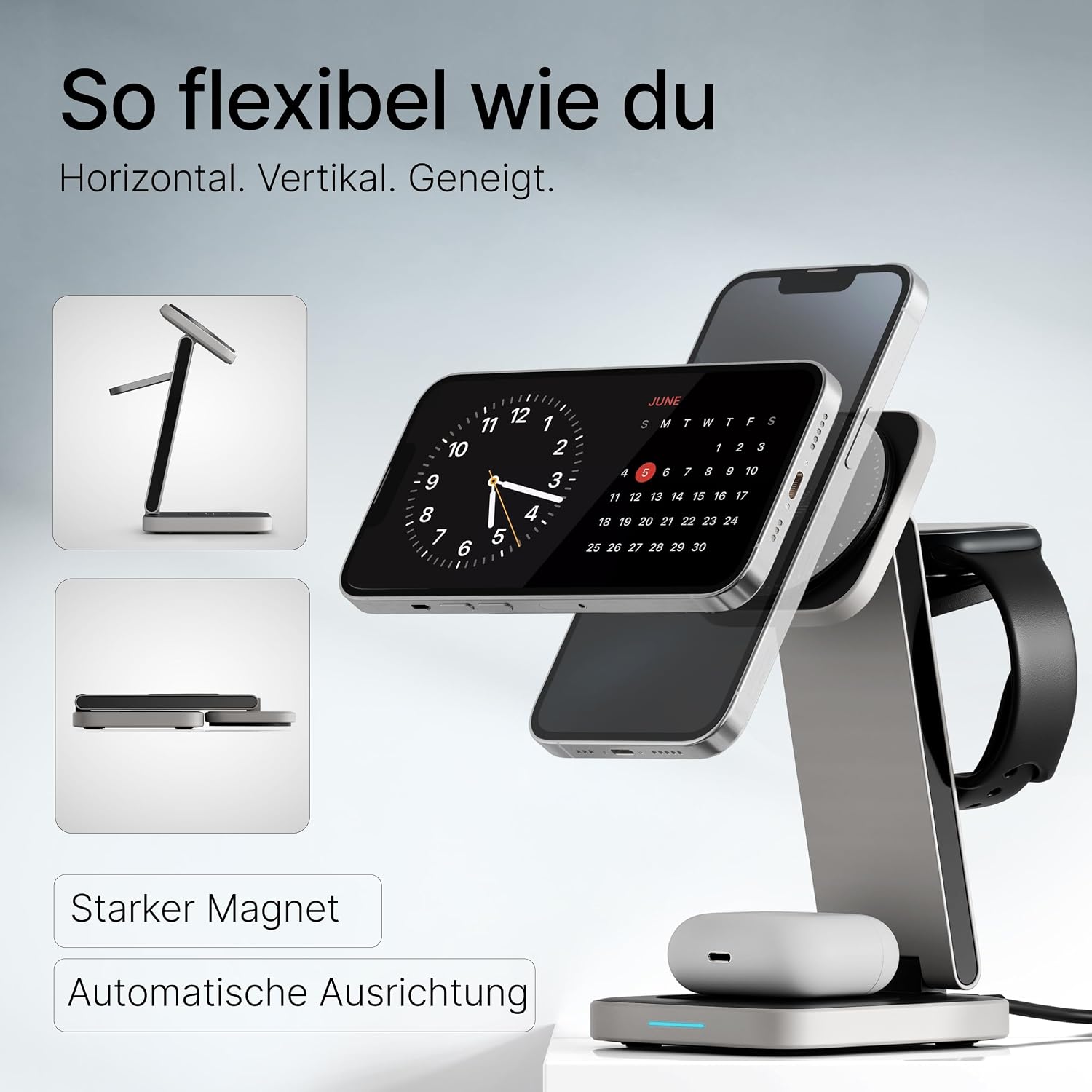 Thumbnail 3 de TEGLER 3-in-1 MagSafe Ladegerät