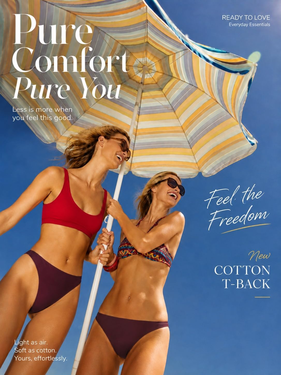 Detalle de READY TO LOVE Cotton Thongs for Women, Low-Rise Underwear
