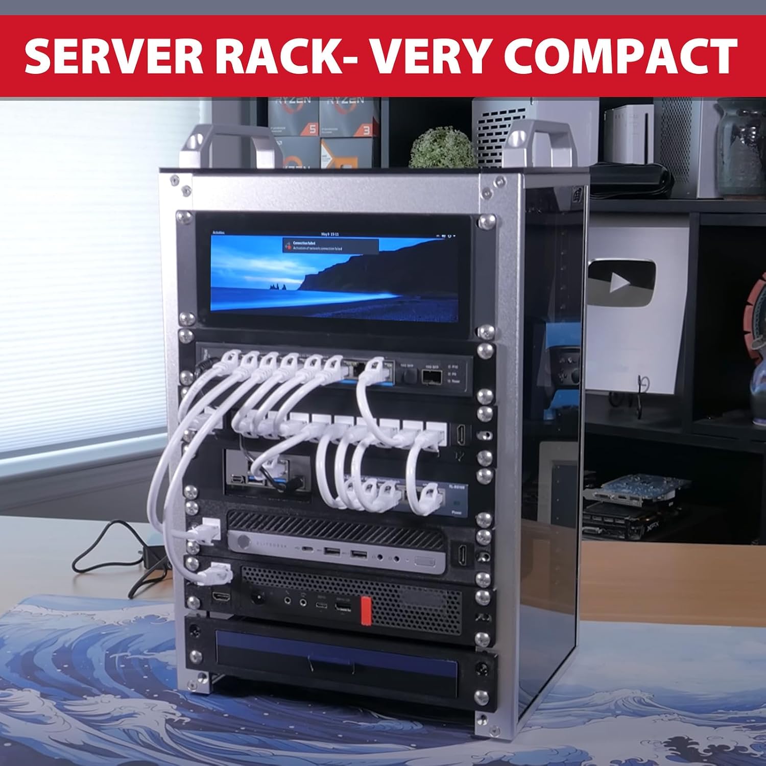 Thumbnail 4 de GeeekPi RackMate T1 8U 10-Zoll Netzwerkschrank
