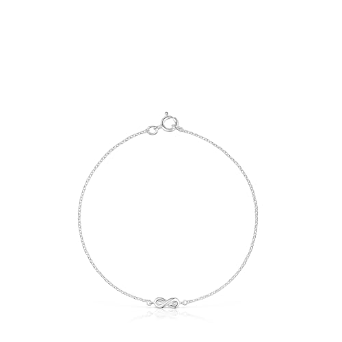 Thumbnail 1 de TOUS Pulsera de cadena de plata de primera ley 925 con motivo infinito para mujer (17,5 cm)