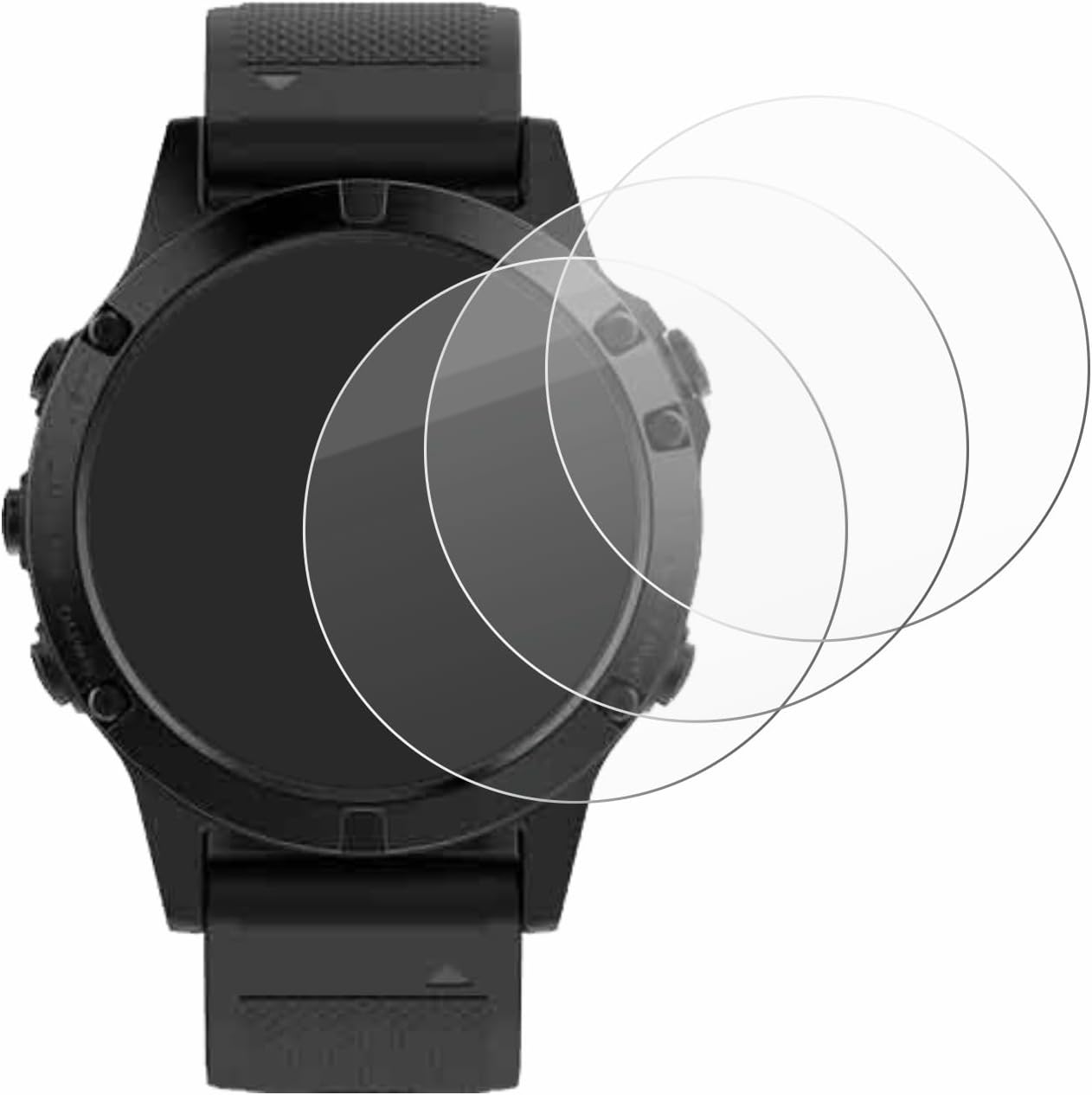Detalle de brotect Glass Screen Protector Film for Garmin fenix 5 / 5 Plus (47 mm) — 3 Pack