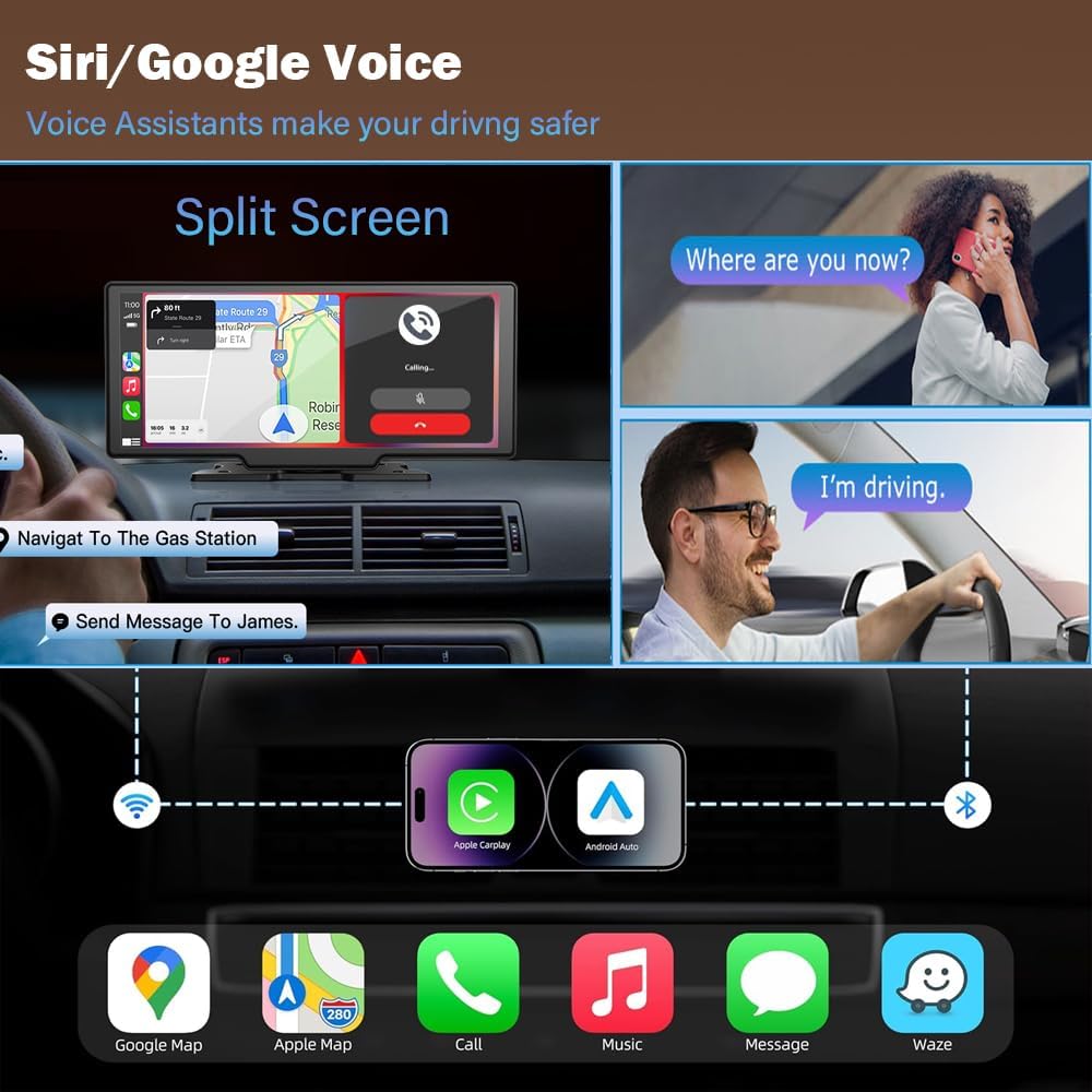 Detalle 2 de Pantalla CarPlay 10,26" 4K con dash cam 360°