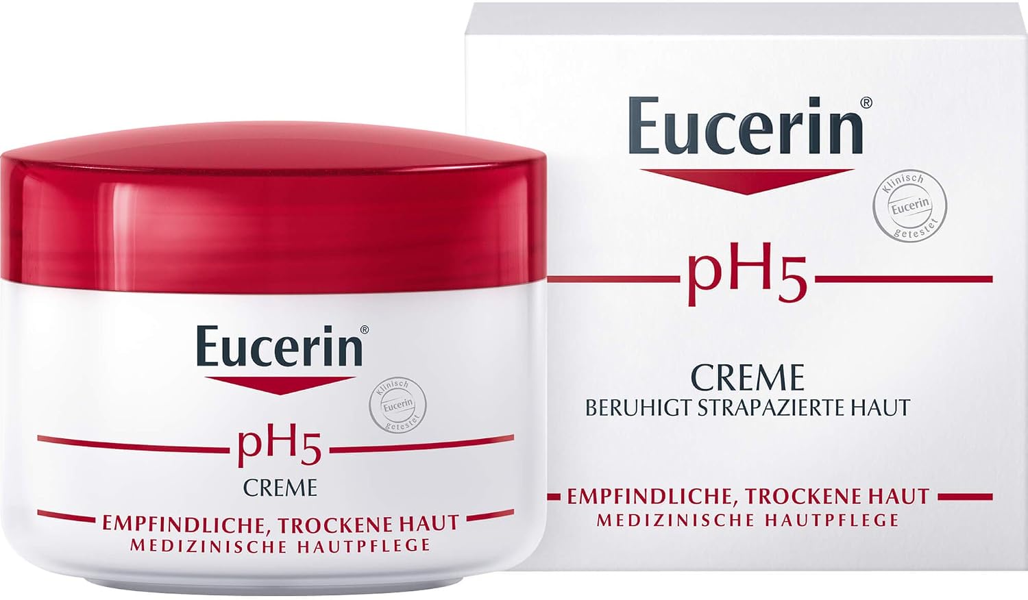 Detalle de Eucerin Crème pH5 75 ml — soin apaisant pour peau sensible