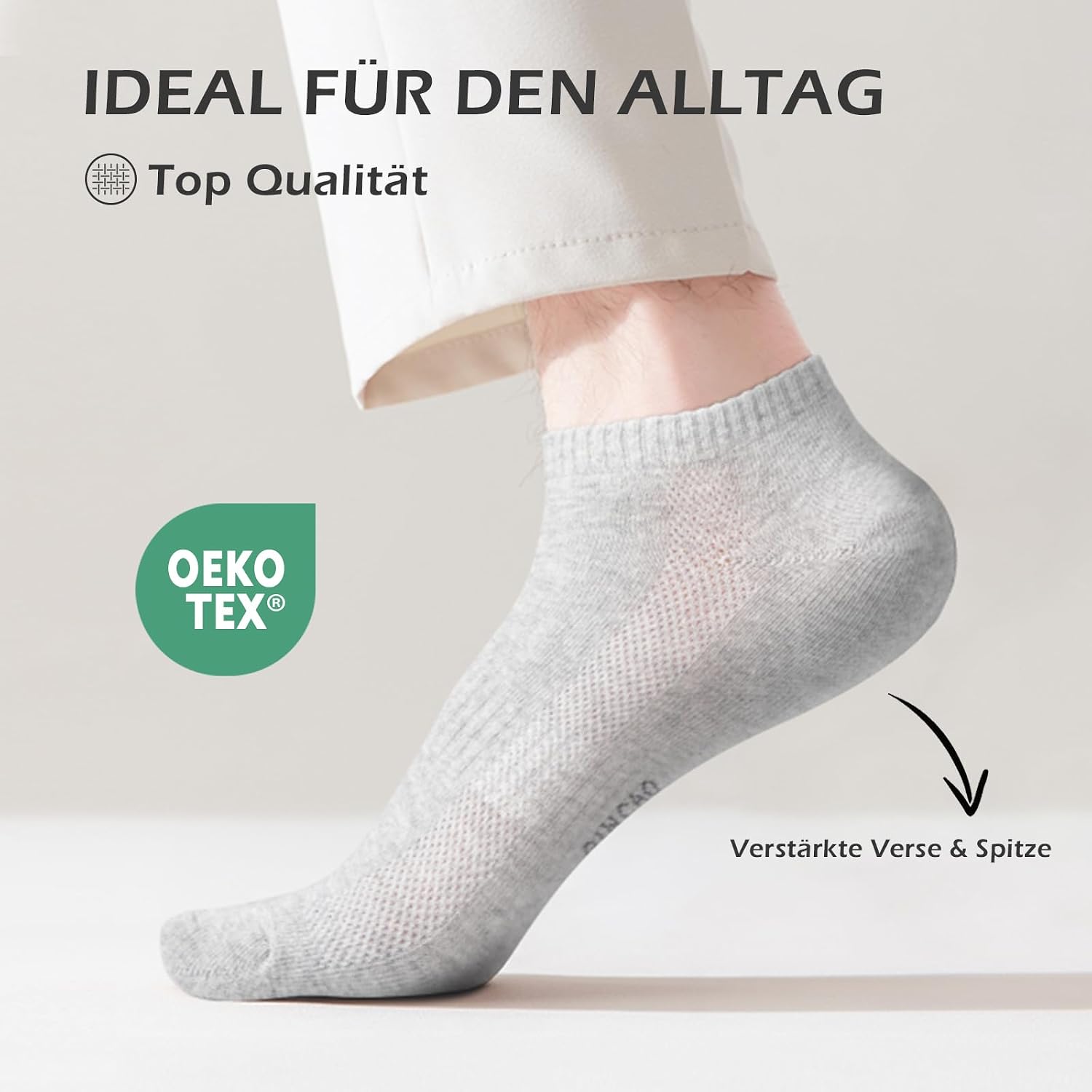 Thumbnail 4 de QINCAO Sneaker Socken Herren Damen 6/10 Paar – Kurze Baumwollsocken, atmungsaktiv, schweißabsorbierend, rutschfest