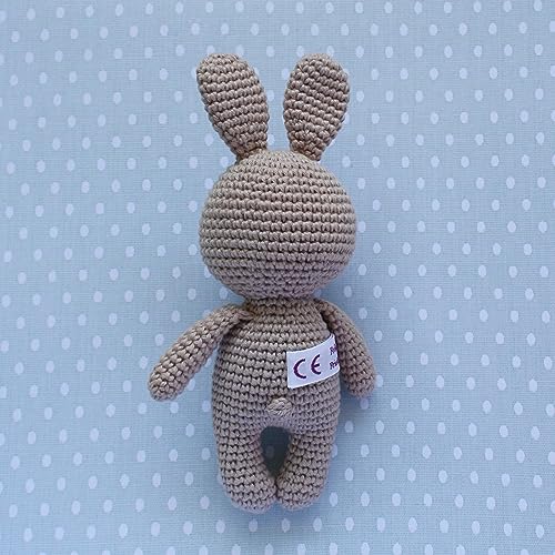 Thumbnail 3 de Kuscheltier gehäkeltes Häschen Mini – 18 cm, Handarbeit, Baumwolle, beige
