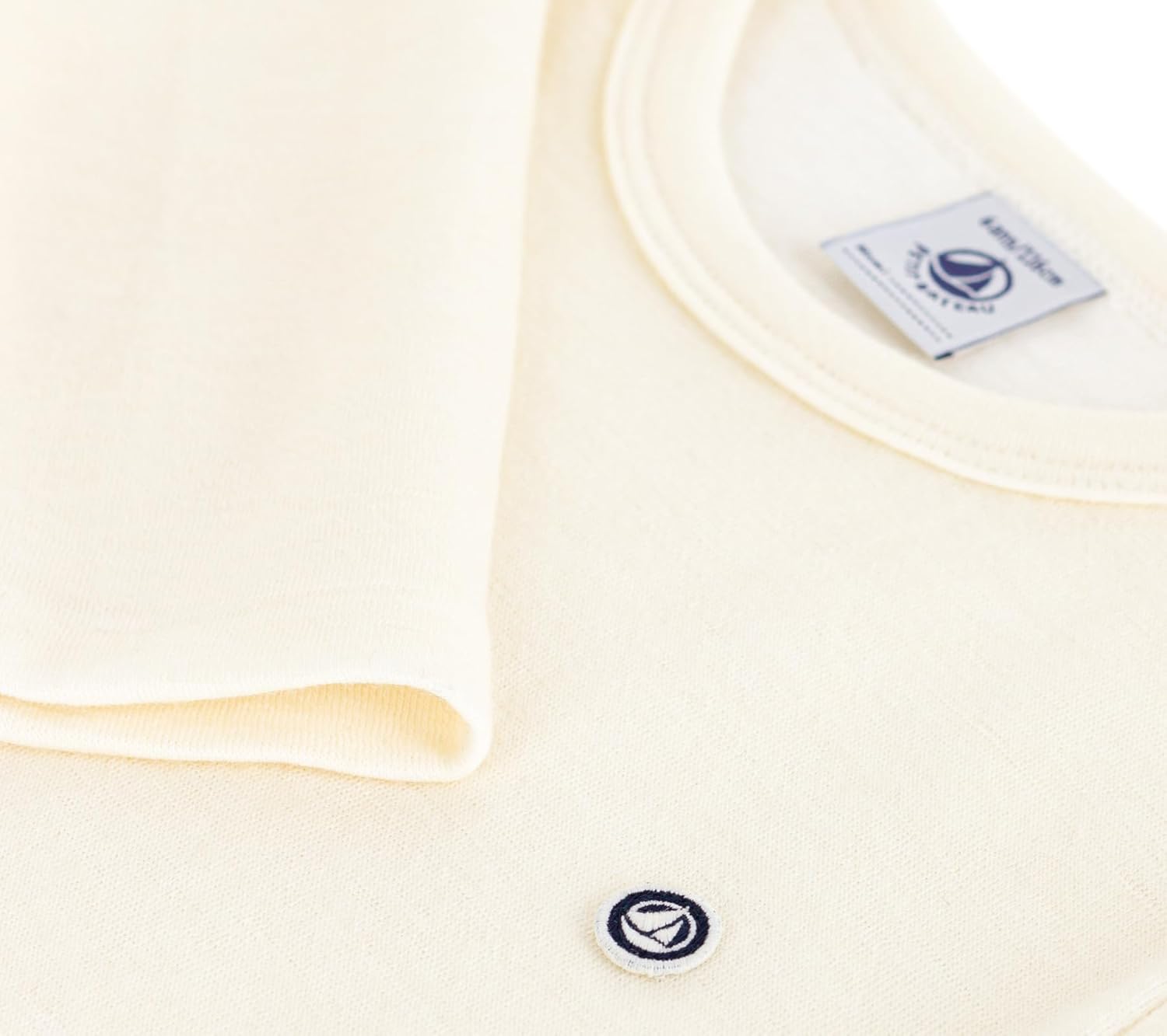 Thumbnail 2 de Petit Bateau maglietta bambino in lana e cotone a maniche lunghe tinta unita