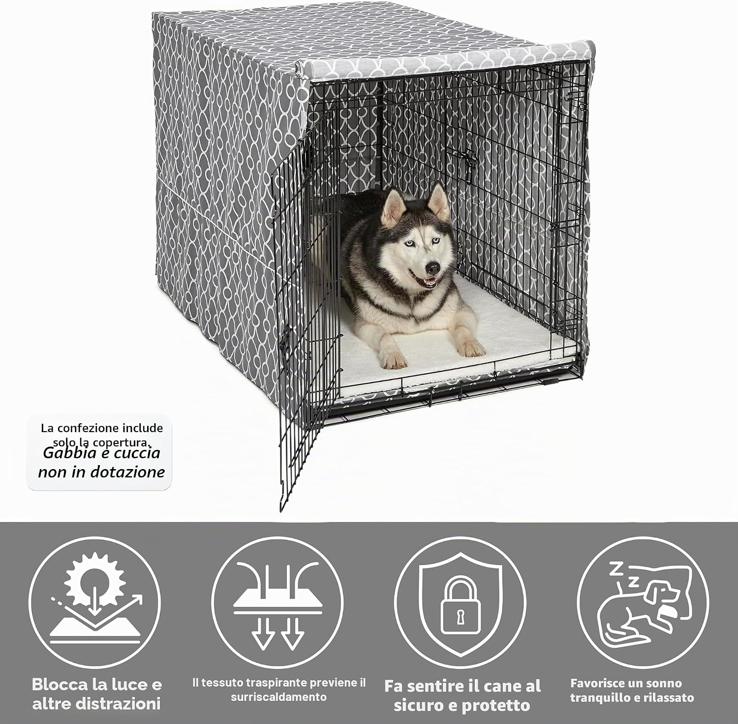 Detalle de MidWest Homes for Pets Copertura per gabbie XL: protezione in Teflon e policotone per gabbie da 122 cm