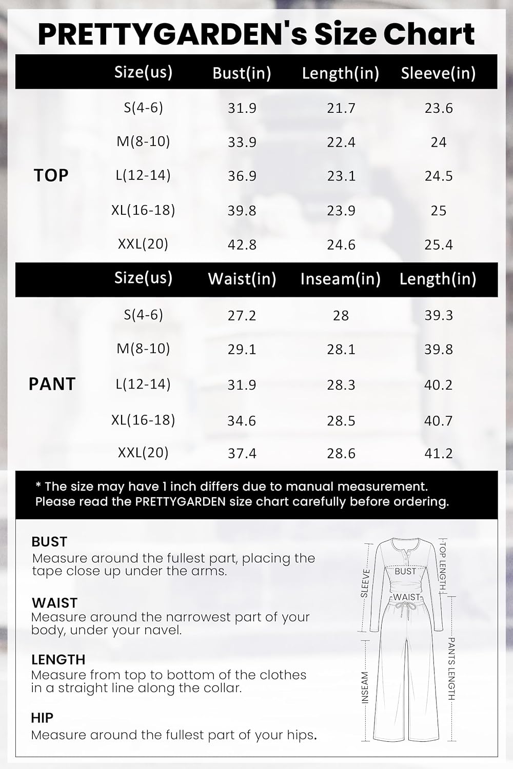 Detalle 2 de PRETTYGARDEN PR1669 Two-Piece Rib-Knit Lounge Set with Henley Top and Wide-Leg Pants