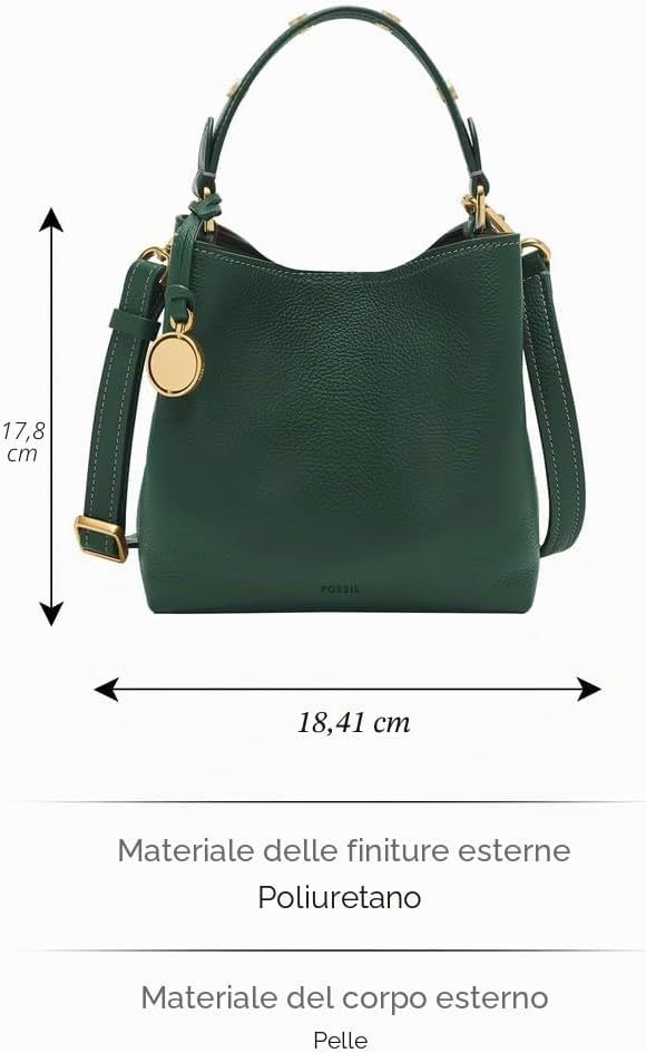 Detalle de Borsa bandoliera Fossil Jessie in pelle da donna