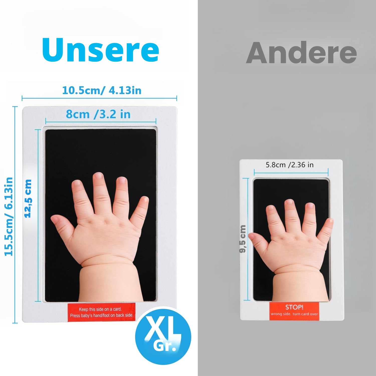 Detalle 2 de Zemiu XL Baby Abdruck Set 12,5x8 cm