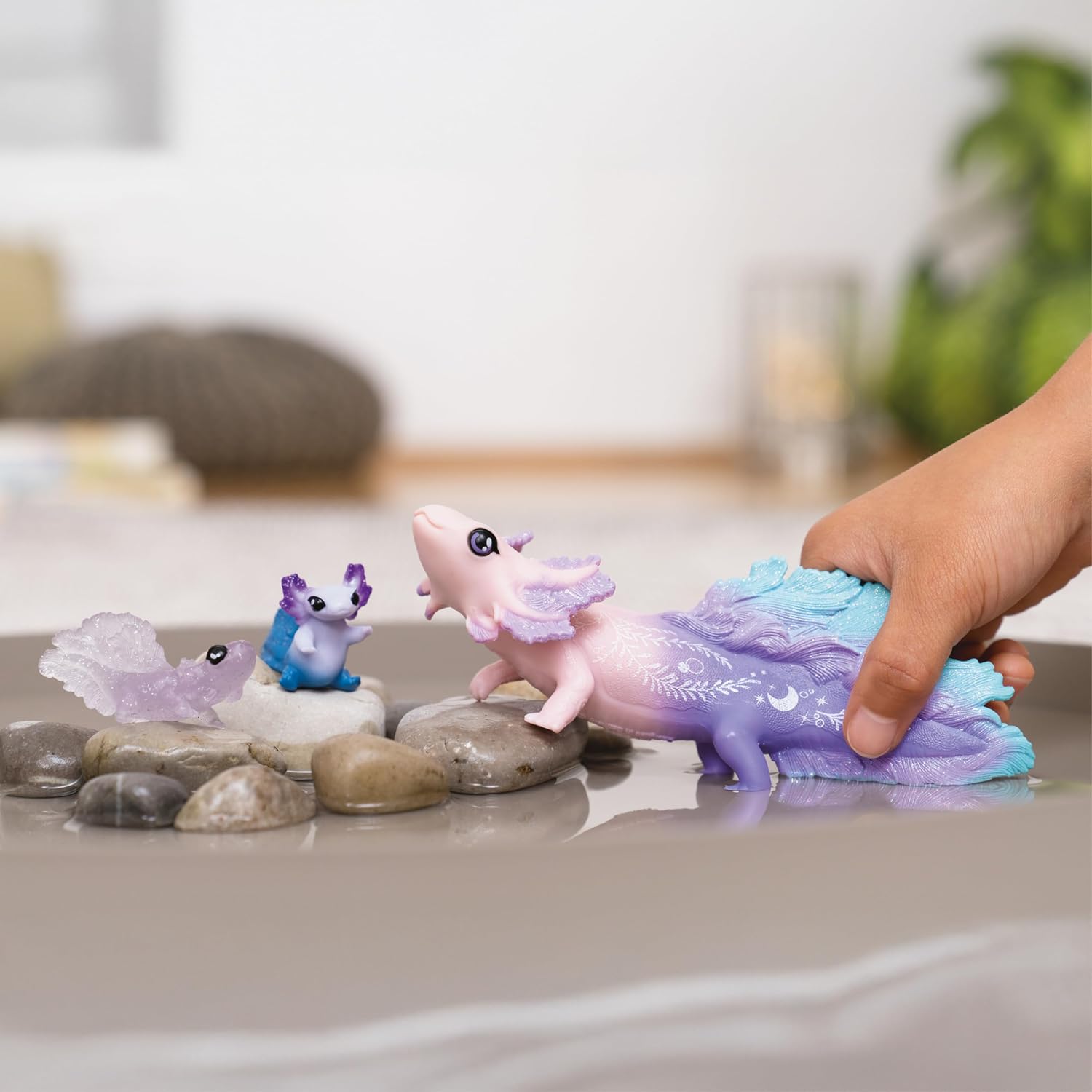 Detalle 2 de Schleich BAYALA Axolotl Maman et Bébés 42628 🐟
