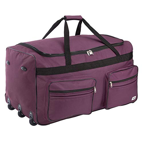 Detalle 2 de Monzana Sac de Voyage à Roulettes Violet 85 L – Sac de Sport 70x36x34 cm, Trolley avec cadenas