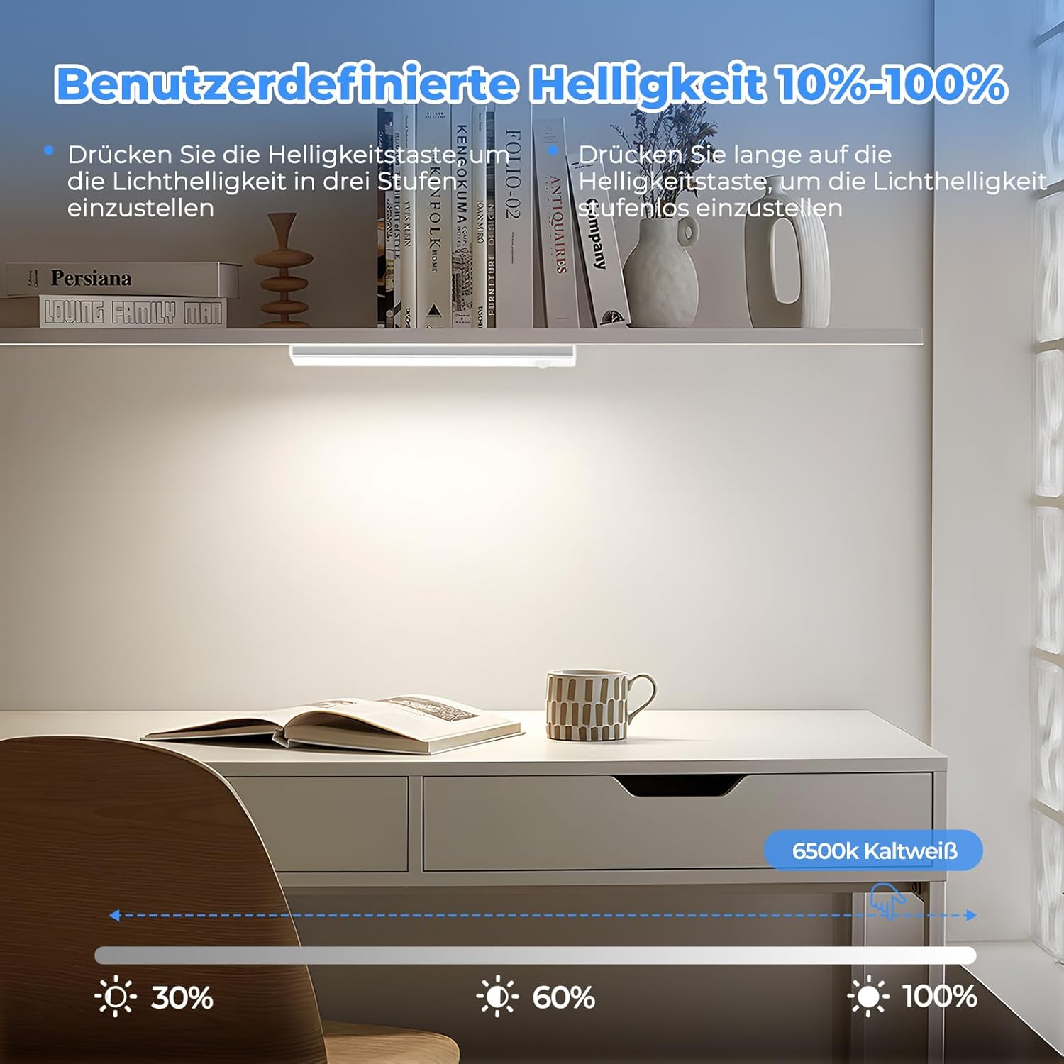 Thumbnail 3 de OUILA Unterbauleuchte 20,5 cm LED mit Bewegungsmelder und USB-C 🍽