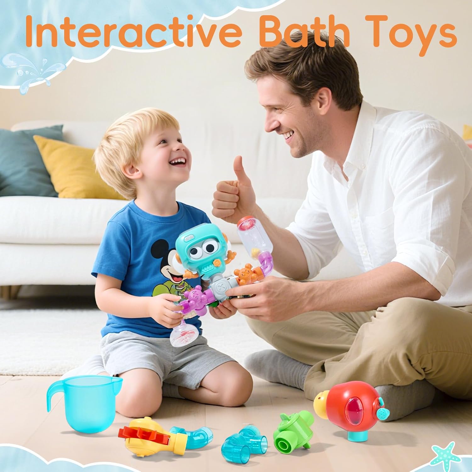 Thumbnail 4 de Bath Toys for 3–8 Year Olds: STEM DIY Pipe Kit with Suction Cups