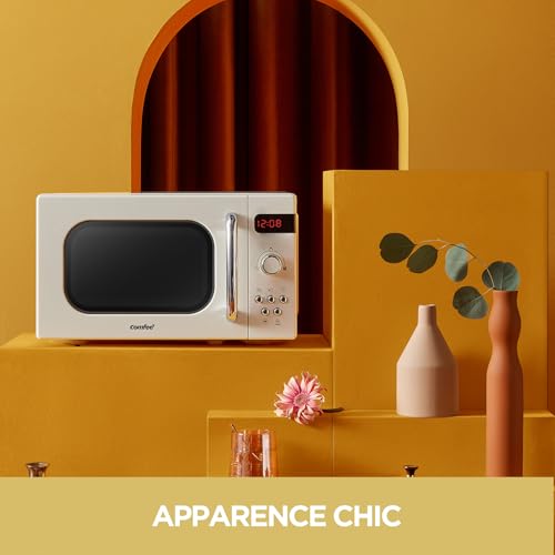 Thumbnail 7 de COMFEE' Micro-ondes rétro CMSRO 20L – 800 W, 8 menus prédéfinis, Crème d'abricot