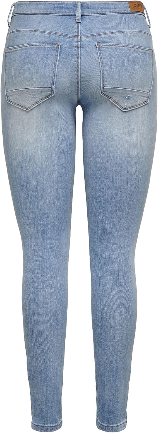 Thumbnail 2 de ONLY Skinny Fit Jeans ONLBLUSH a vita normale con effetto distrutti
