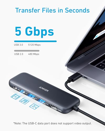 Detalle 2 de Anker USB C Hub (5-in-1) — USBC to HDMI Splitter with 4K Display, 85W Pass-Through