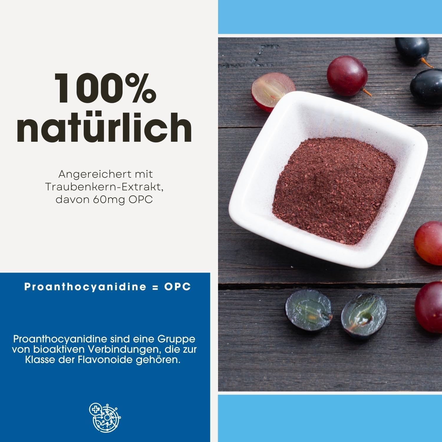 Detalle de Fair & Pure Super Resveratrol aus Knöterich – 90 Kapseln, vegan, ohne Zusatzstoffe, hergestellt in Deutschland