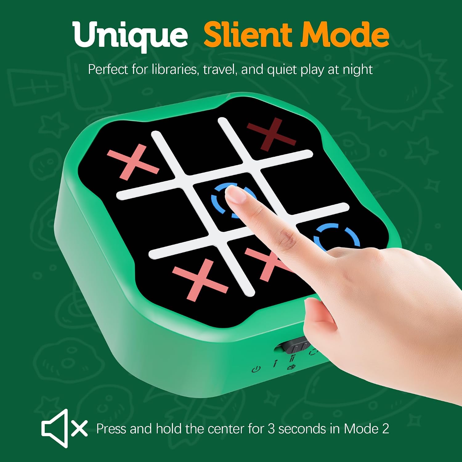 Thumbnail 1 de 3-in-1 Electronic Tic Tac Toe Toy: Portable Family Travel Game