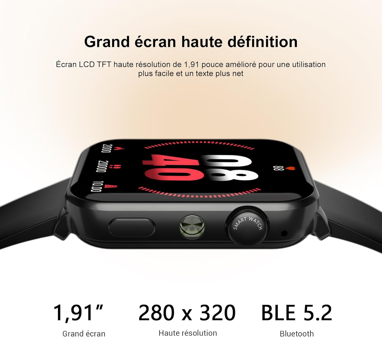 Thumbnail 1 de Yxtel Montre Connectée – Montre Sport Unisexe avec Appels Bluetooth, Suivi Santé et Étanchéité 1 ATM