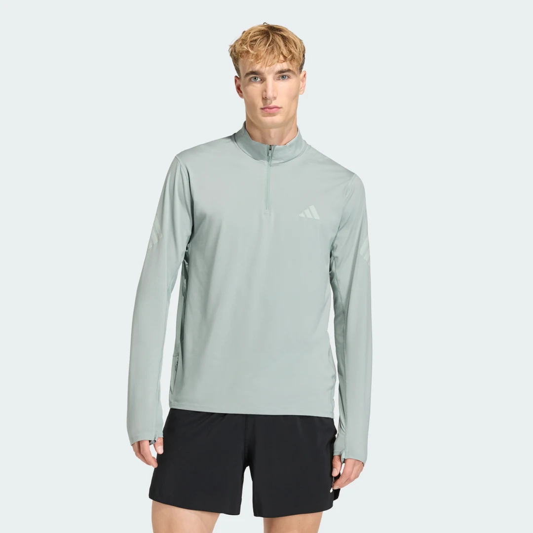 Detalle de Sudadera con cremallera hasta el pecho adi365 Iconic de Adidas – Verde