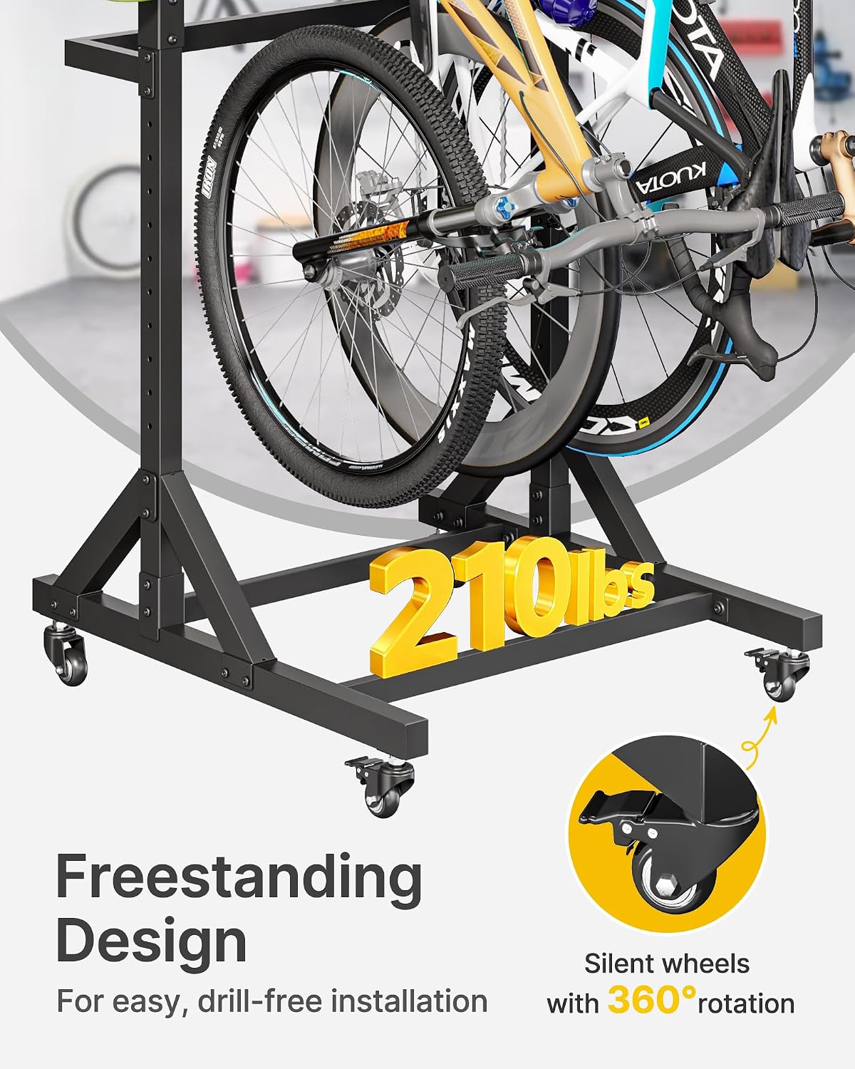 Thumbnail 1 de monTEK Freestanding Bike Rack 3-Bike, 210 lbs