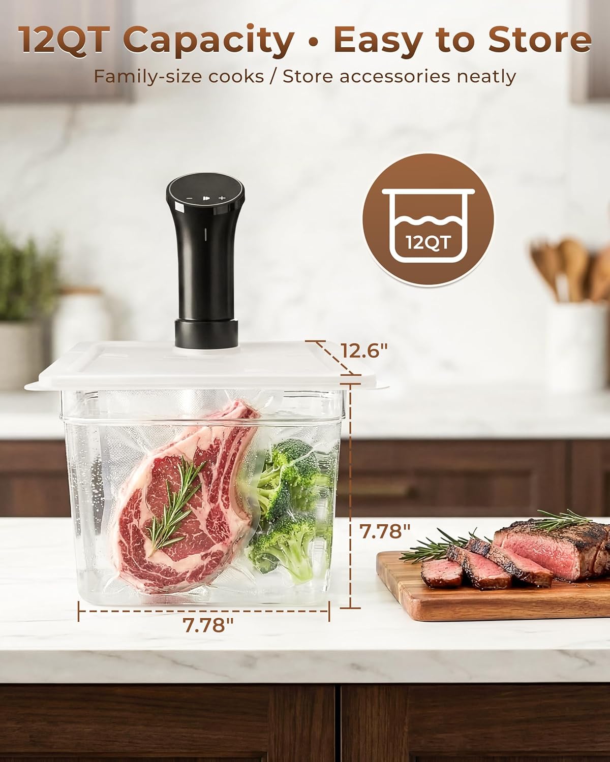 Thumbnail 5 de EVERIE EVC-12 sous vide container 12 Quart 🍲