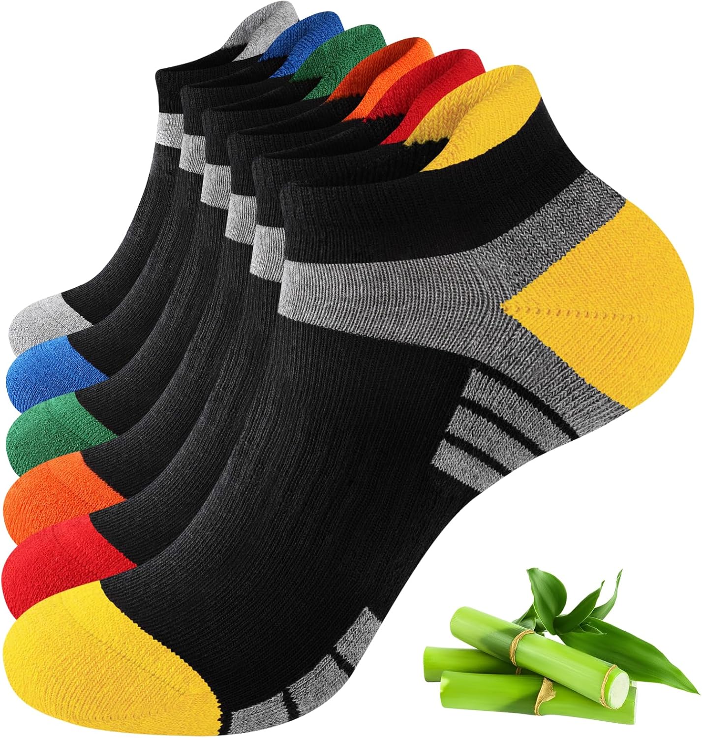 Stoeury Bamboo Trainer Socks for Men & Women – Breathable, Cushioned & Seamless Toe (6 Pairs)
