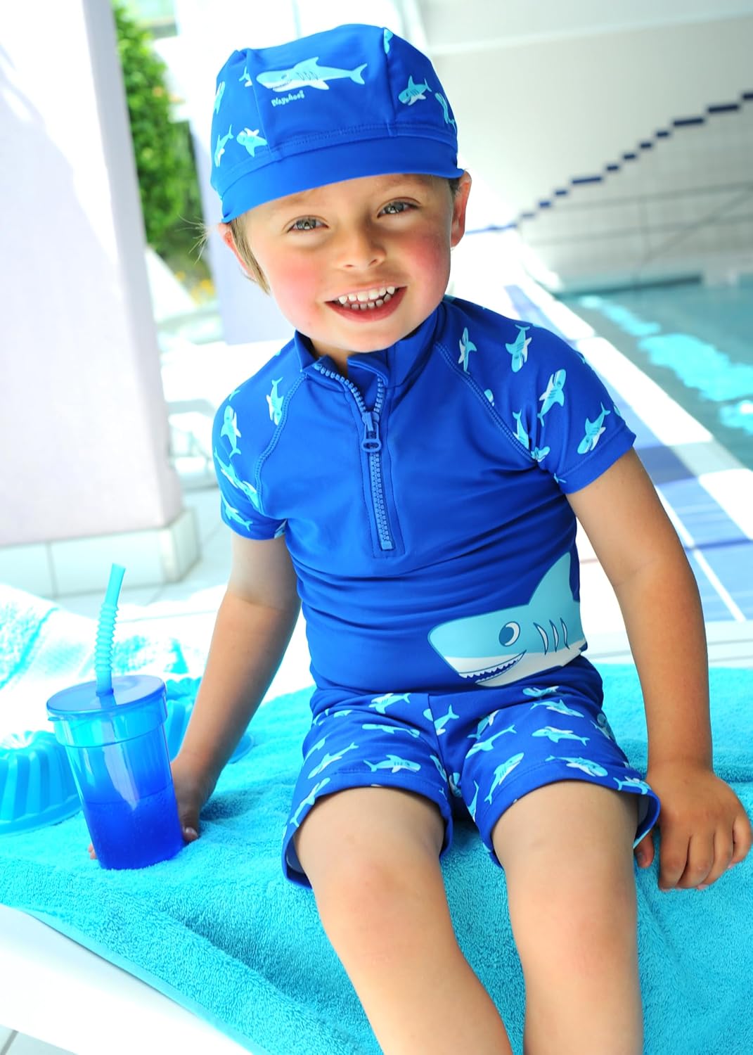 Detalle de Set da Bagno Playshoes UV 2 pezzi per bambini: maglietta con protezione UV e costume con elastico