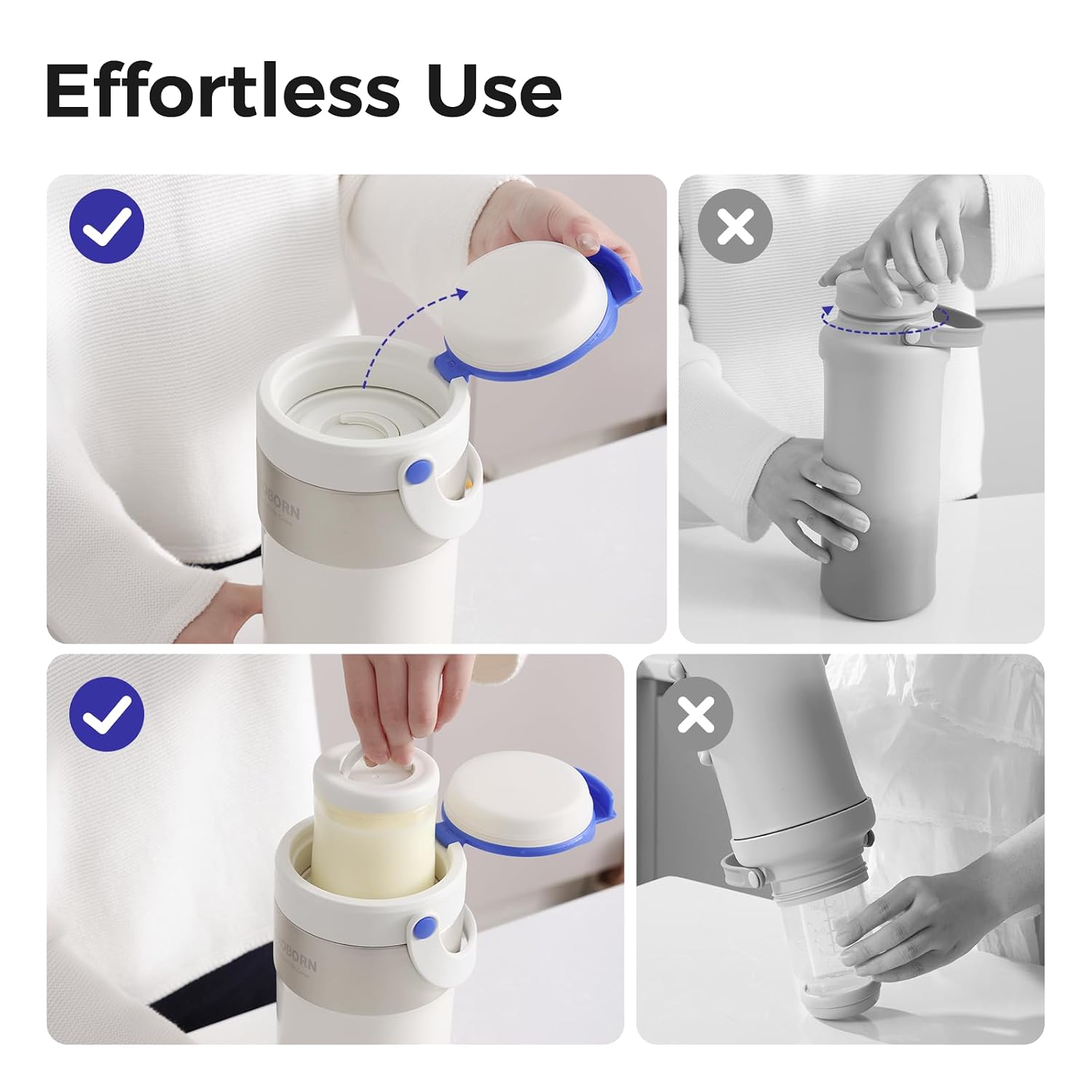 Detalle de WONDBORN WB-86780KJ Breast Milk Cooler, 22 oz, 2 Bottles & 4 Ice Rings