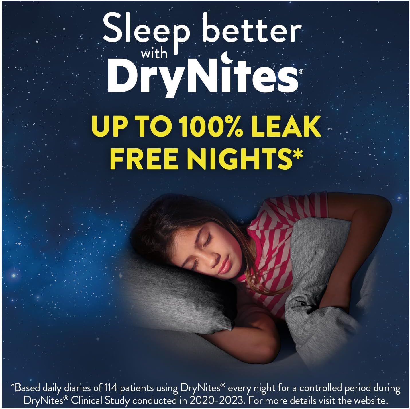 Detalle de HUGGIES DryNites Pyjama Pants for Girls 4-7 Years (17-30kg) – 30 Night-time Bedwetting Pants