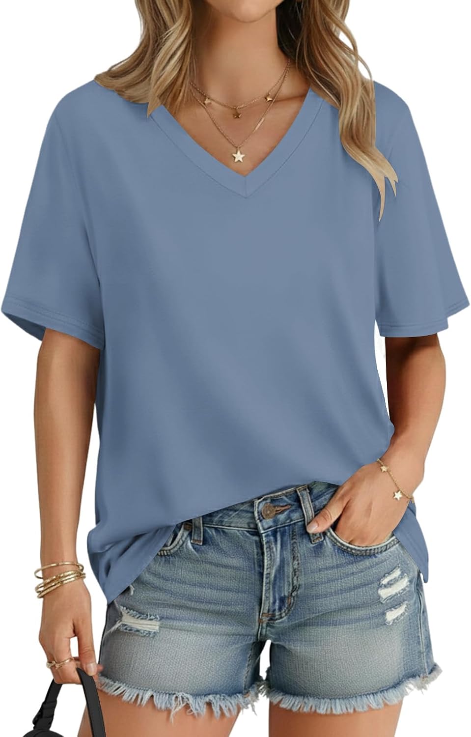 Thumbnail 6 de Cuptacc Oversized V-Ausschnitt T-Shirt