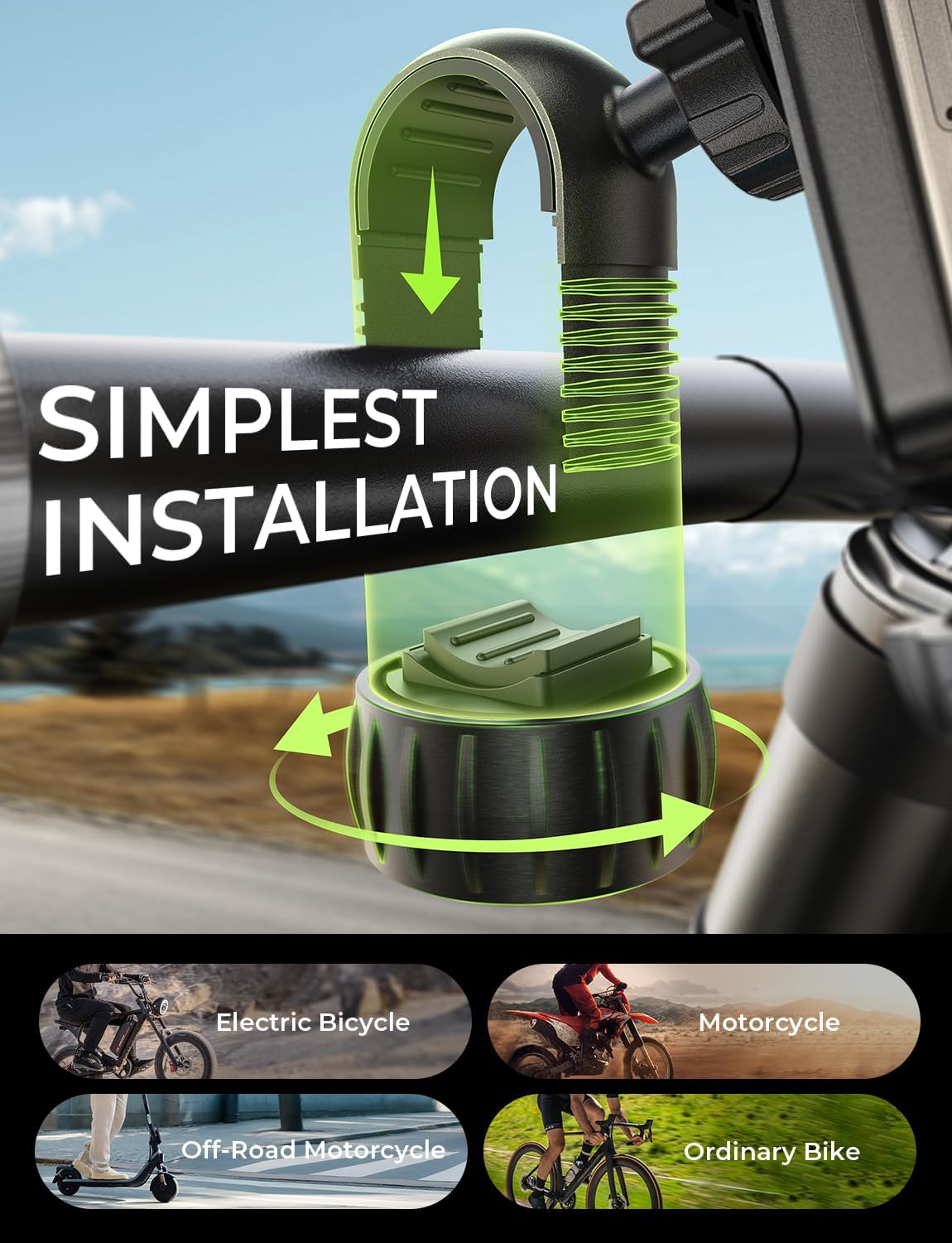 Thumbnail 3 de LISEN Bike Phone Holder for Bicycle Handlebar