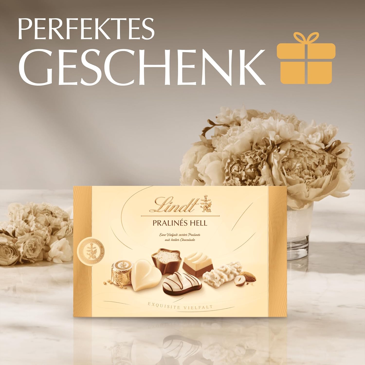 Detalle de Lindt Pralinés Für Kenner Hell Schachtel – 200 g, 20 Pralinen in 10 hellen Sorten
