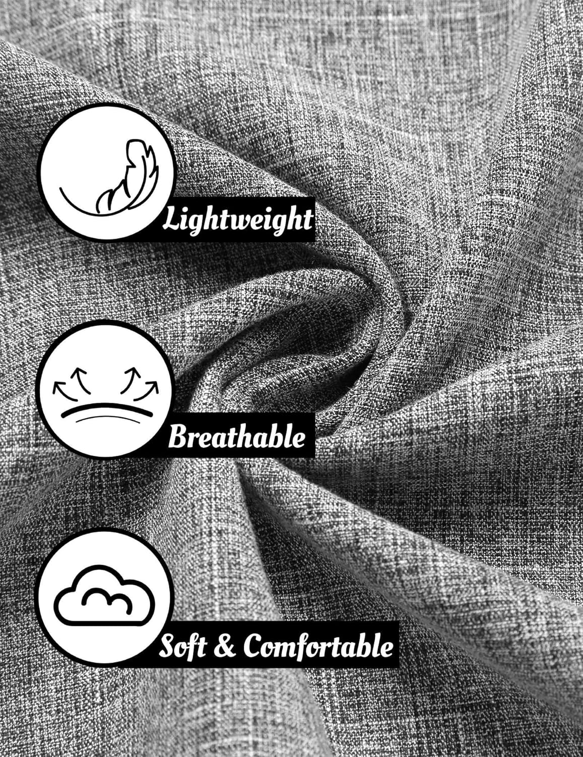 Thumbnail 4 de COOFANDY Chemise en Lin pour Hommes – Manches Courtes, Coupe Regular, Style Plage