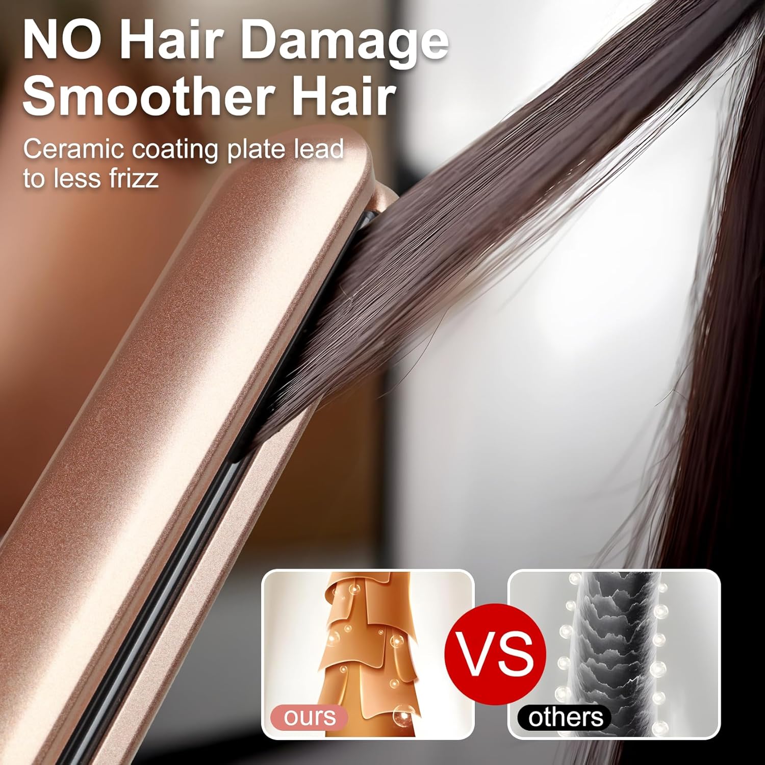 Detalle de Flat Iron Hair Straightener 14-temp Digital Display 💇♀