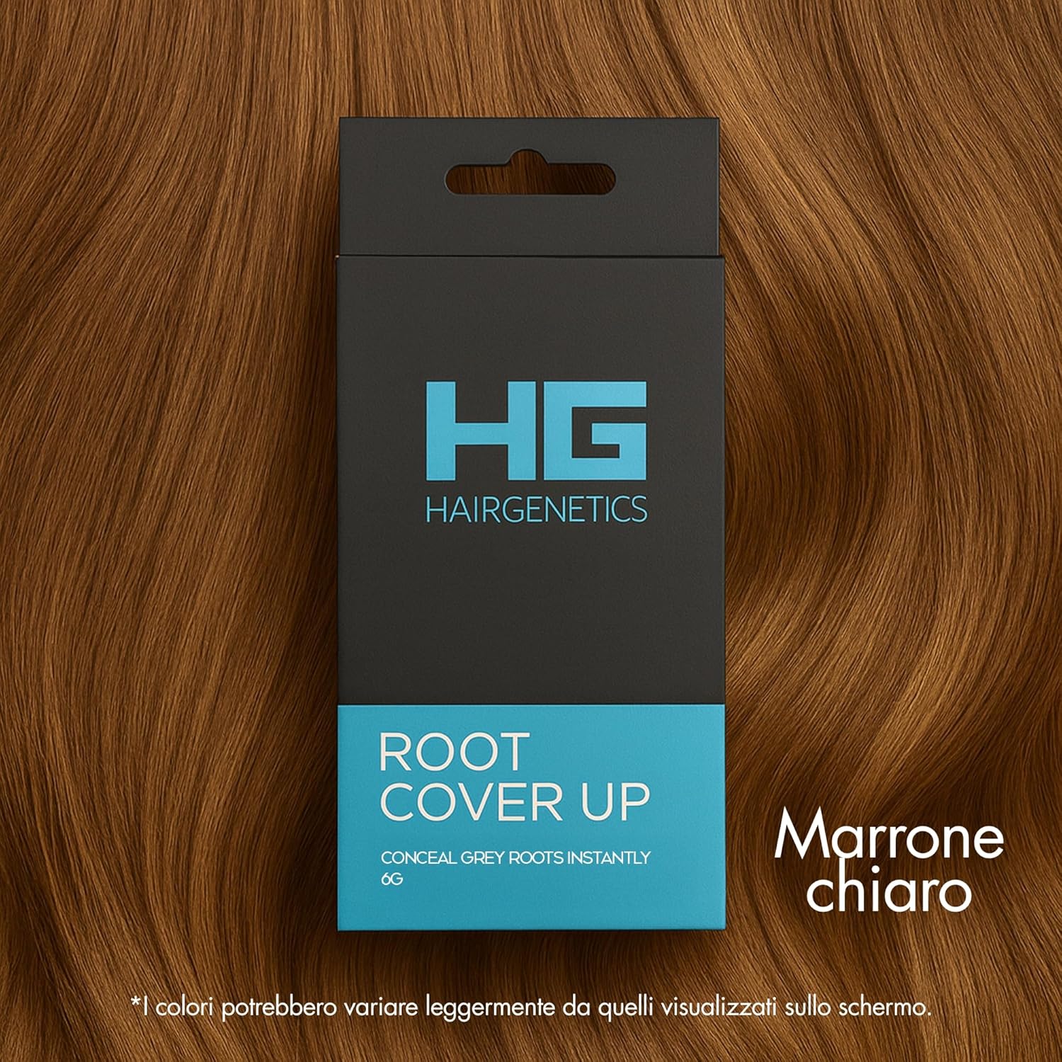 Thumbnail 1 de Hair Genetics Root Cover Up Ritocco Ricrescita Radici – Copre i capelli bianchi e definisce le sopracciglia (Marrone Chiaro)