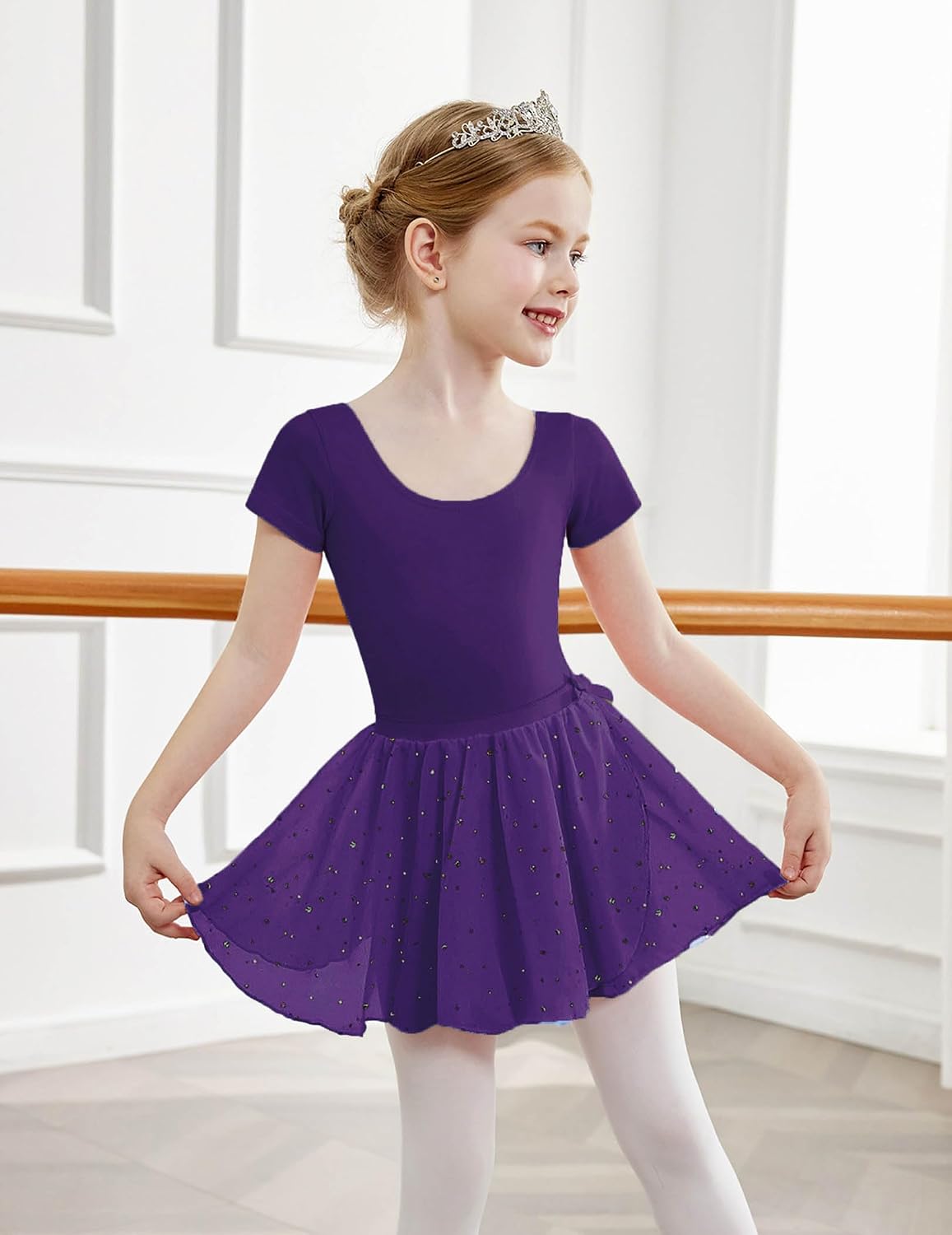 Detalle de Arshiner Girls Ballet Dress with Sequin Tutu (2–10 Years)