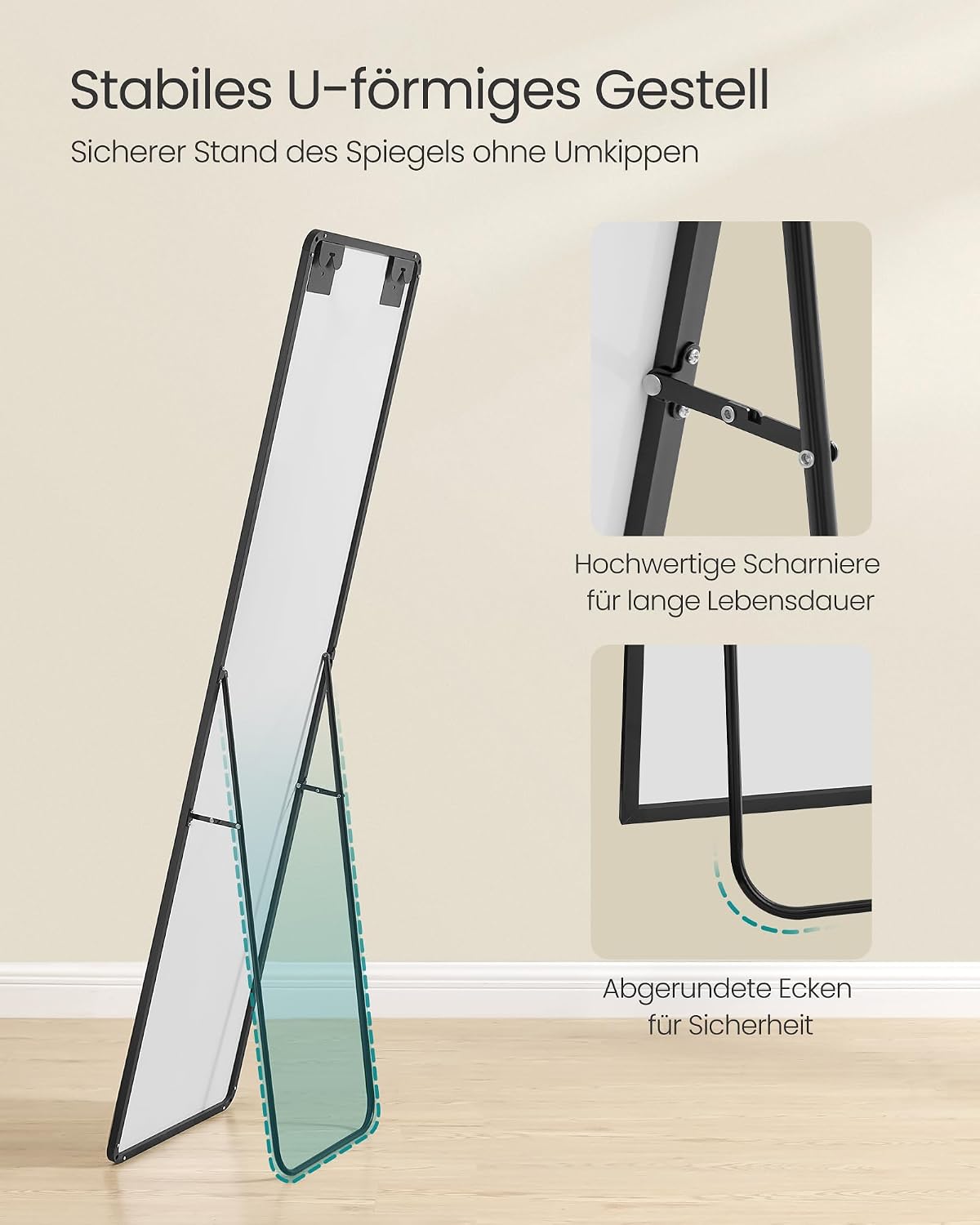 Thumbnail 3 de SONGMICS Ganzkörperspiegel 150 x 40 cm