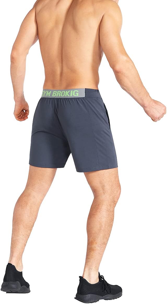 Thumbnail 3 de Mens stretch gym shorts with zip pocket