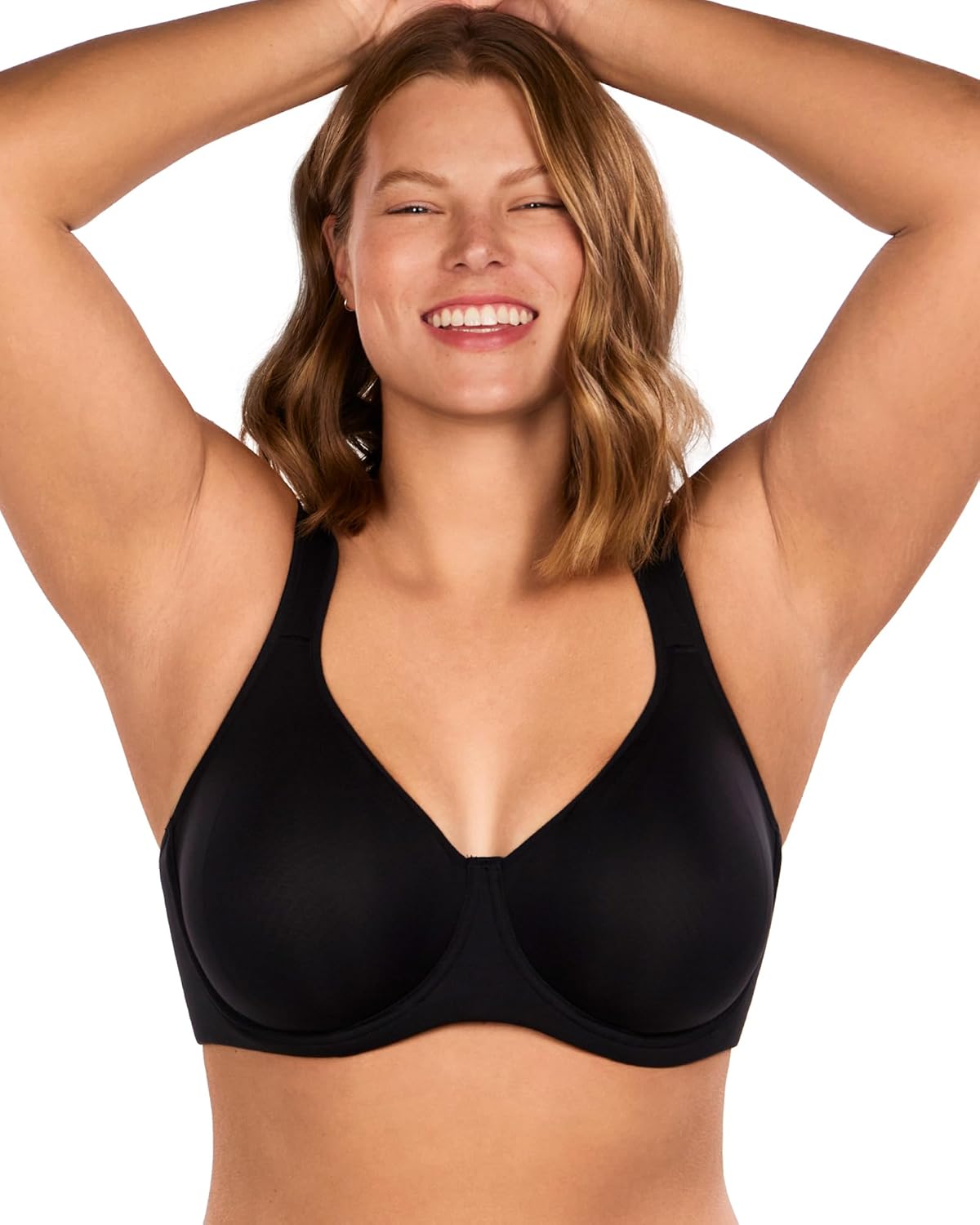 Thumbnail 1 de HSIA Women’s Minimizer Full Coverage T-Shirt Bra (Plus Size), Seamless Unlined Underwire Cups