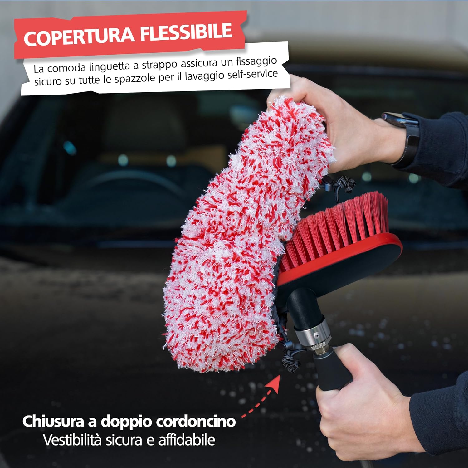Detalle de SPRINGER ZX1700: Copertura per Spazzole in Microfibra universale, assorbente e delicata sulla vernice