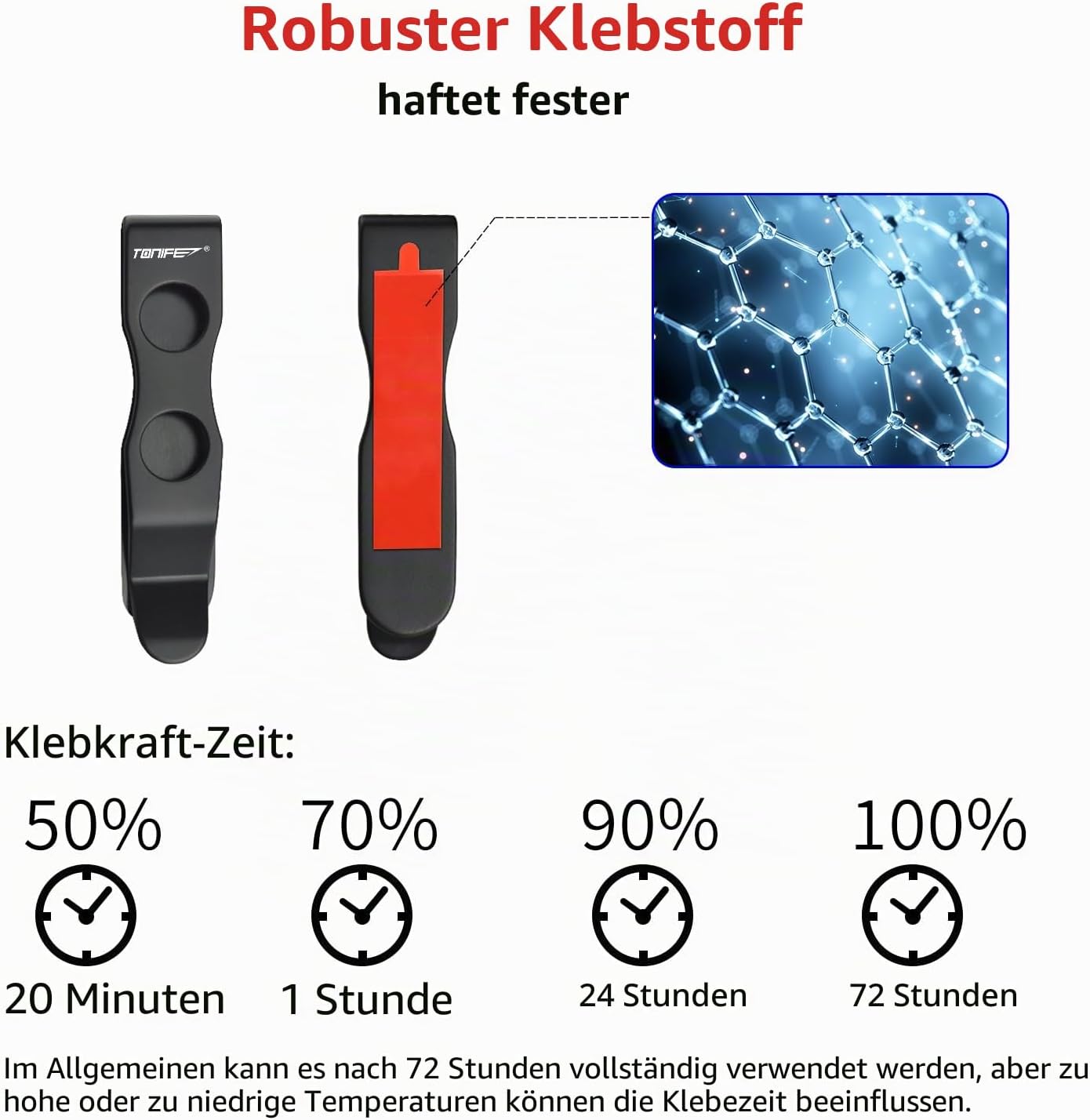 Detalle de TONIFE Mehrzweck-Clip Montierbarer Taschenclip für Smartphones