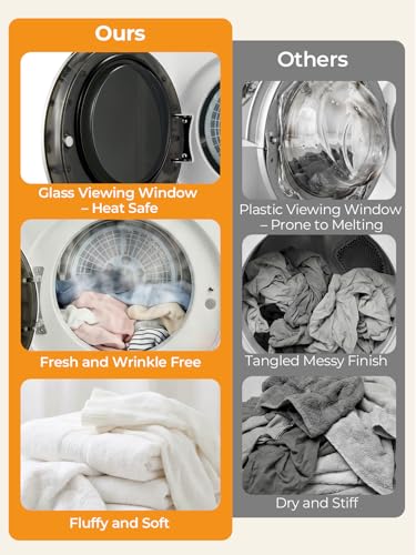 Thumbnail 7 de FOHERE 4KG Vented Tumble Dryer: Compact 1200W Front-Load, Smart Drying for Small Spaces