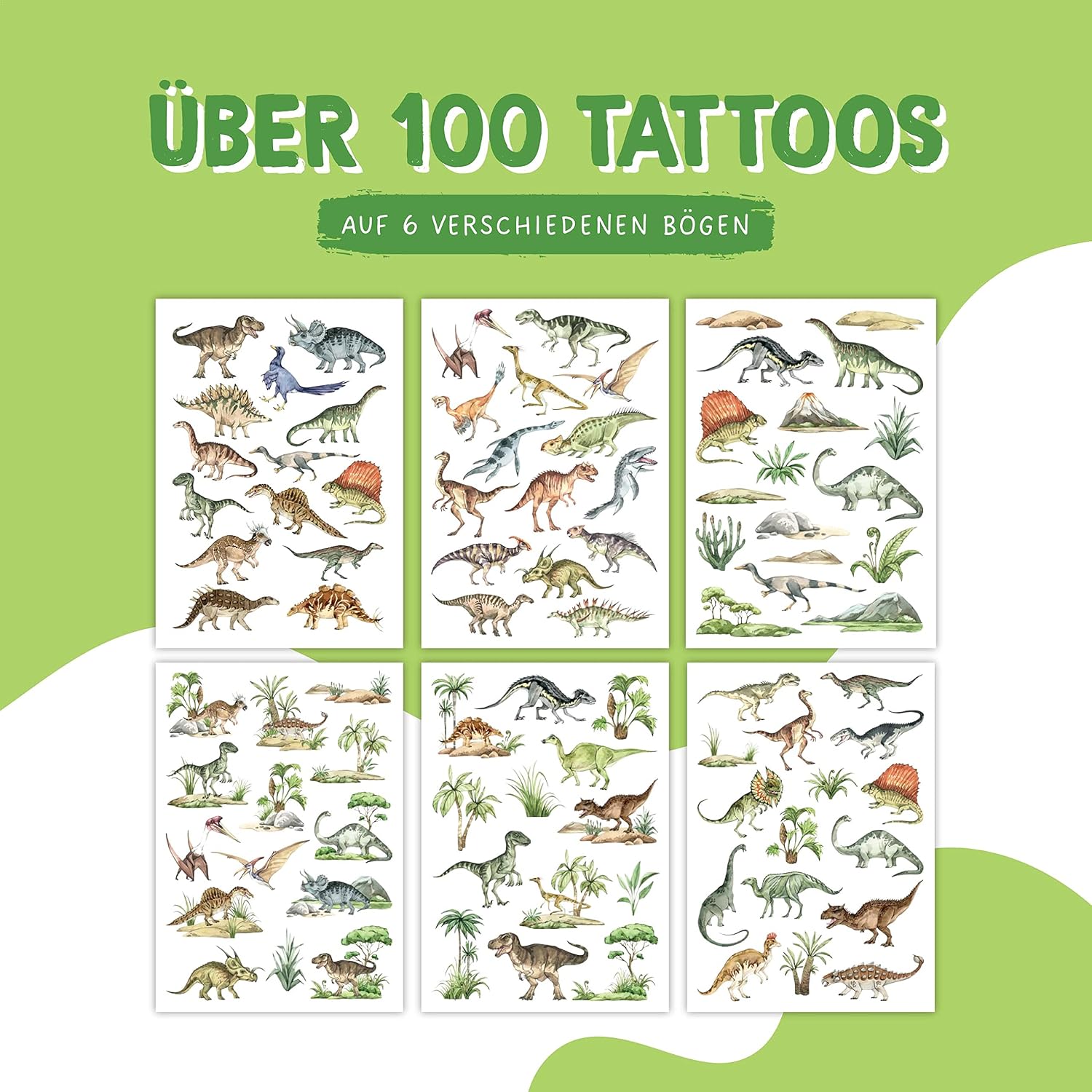 Detalle 2 de Papierdrachen Kindertattoos Set 27 Motive