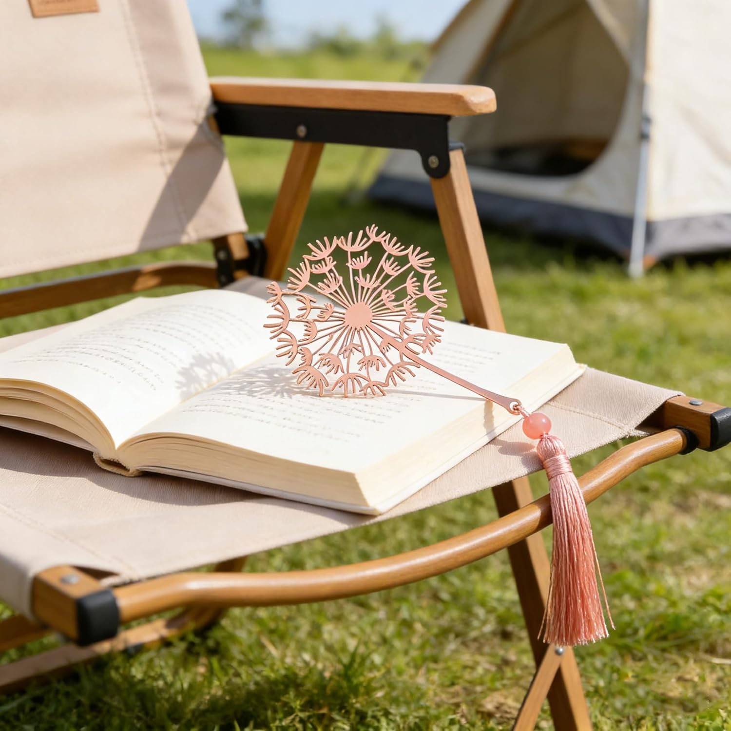 Thumbnail 6 de Elegant Rose Gold Dandelion Metal Bookmark with Tassel and Gift Box